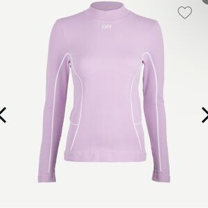 Off white lavender athleisure turtle neck